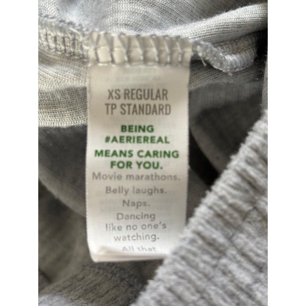 Aerie gray high rise velour ribbed flare Yoga pants XS - Picture 4 of 9